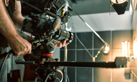 Close up image of a camera